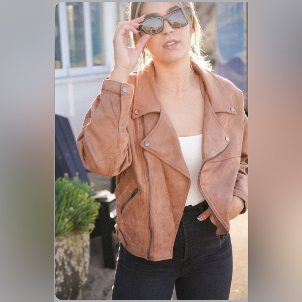 Carly Jean Los Angeles Brennan Jacket, Camel Large